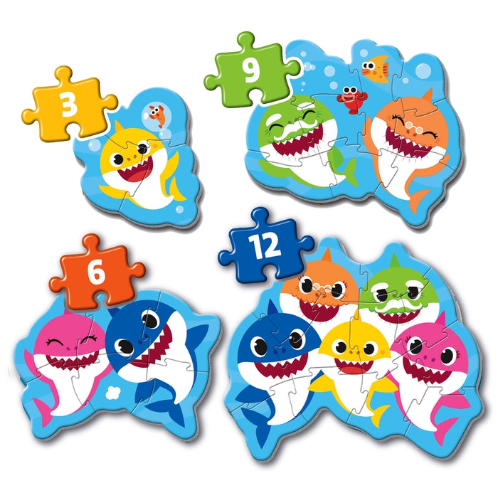 Baby Shark - 1x3 + 1x6 + 1x9 + 1x12 teile