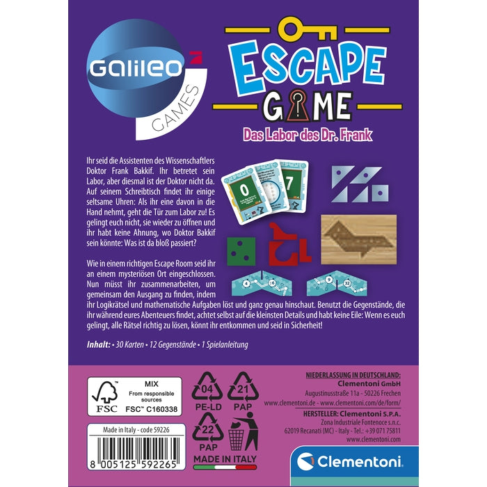 Escape Game - Das Labor des Dr. Frank
