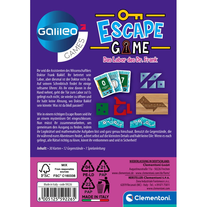 Escape Game - Das Labor des Dr. Frank