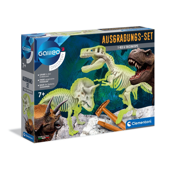 Ausgrabungs-Set T-Rex & Triceratops