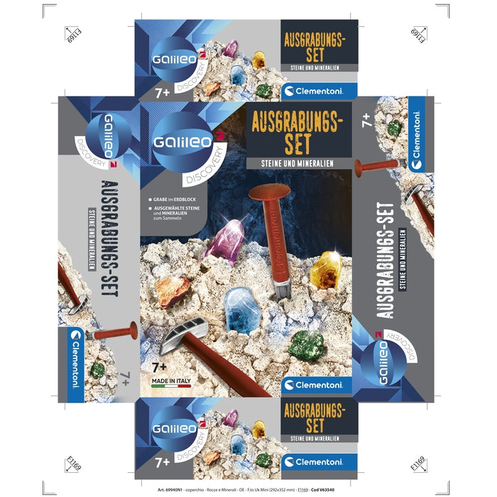 Ausgrabungs-Set  Steine + Mineralien