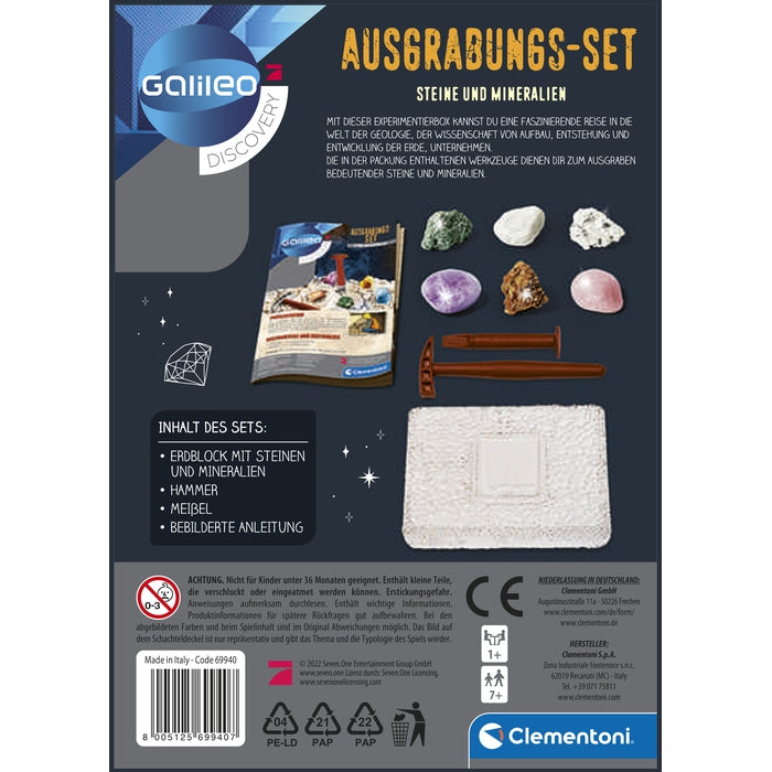 Ausgrabungs-Set  Steine + Mineralien
